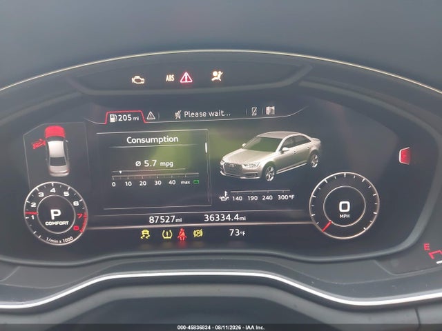 2018 Audi A4 2.0t Premium მანქანა იყიდება აუქციონზე, vin: WAUENAF45JA139492, აუქციონის ნომერი: 45836834