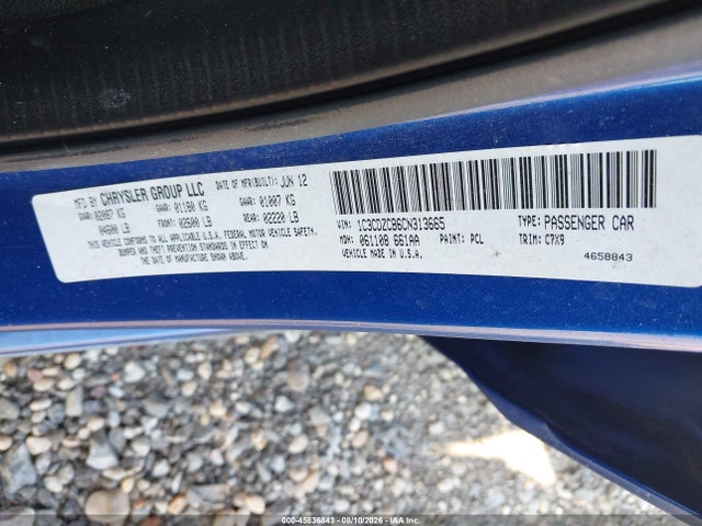 Продажа на аукционе авто 2012 Dodge Avenger Sxt, vin: 1C3CDZCB6CN313665, номер лота: 45836843