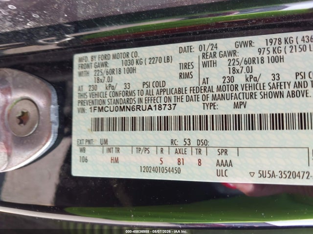 Ford Escape St-line 2024 1FMCU0MN6RUA18737 Image 9