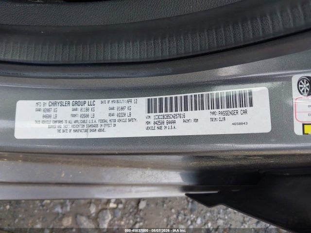 Aukcja sprzedaży 2012 Chrysler 200 Limited, vin: 1C3CCBCB5CN257616, numer aukcji: 45837000