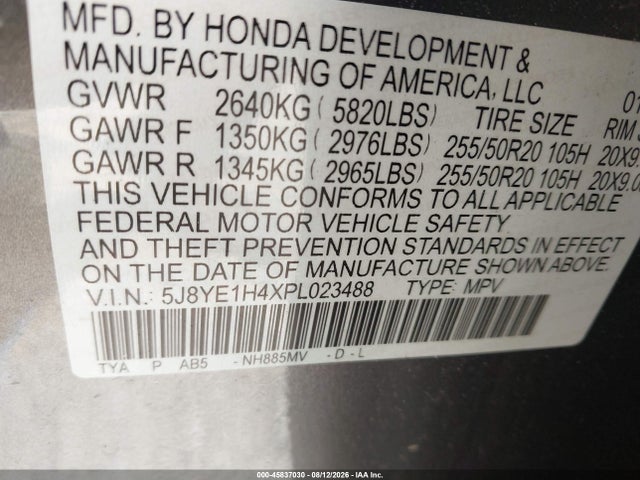 Продажа на аукционе авто 2023 Acura Mdx Technology Package, vin: 5J8YE1H4XPL023488, номер лота: 45837030