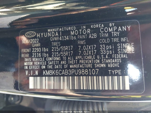 Hyundai Kona Sel 2023 KM8K6CAB3PU988107 Image 9