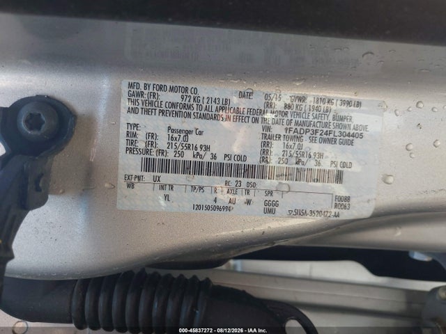 Продажа на аукционе авто 2015 Ford Focus Se, vin: 1FADP3F24FL304405, номер лота: 45837272