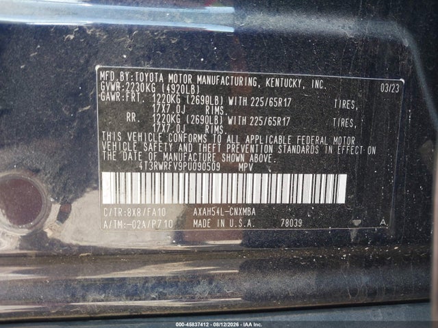 Продаж на аукціоні авто 2023 Toyota Rav4 Hybrid Xle, vin: 4T3RWRFV9PU090509, номер лоту: 45837412