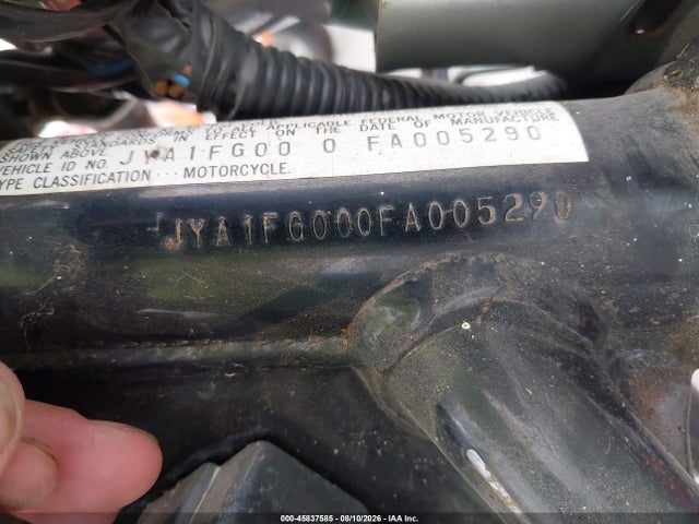 45837585 :رقم المزاد ، JYA1FG000FA005290 vin ، 1985 Yamaha Xj700 مزاد بيع
