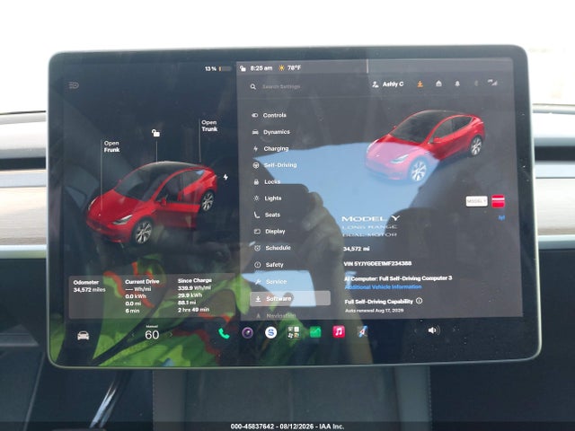 Auction sale of the 2021 Tesla Model Y Long Range Dual Motor All-wheel Drive, vin: 5YJYGDEE1MF234388, lot number: 45837642