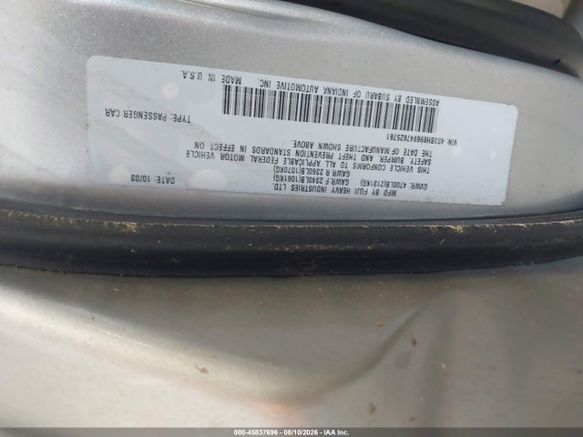 Продаж на аукціоні авто 2004 Subaru Outback H6-3.0 Vdc, vin: 4S3BH896947625761, номер лоту: 45837696