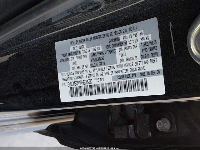Aukcja sprzedaży 2024 Mazda Cx-30 2.5 S Preferred Package, vin: 3MVDMBCM1RM676997, numer aukcji: 45837742