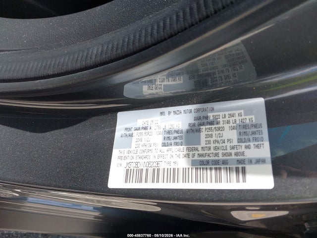 Продаж на аукціоні авто 2022 Mazda Cx-9 Grand Touring, vin: JM3TCBDYXN0620367, номер лоту: 45837760