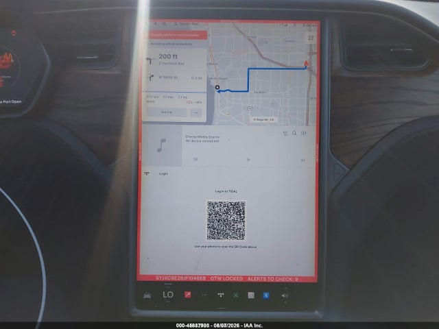 45837903 :رقم المزاد ، 5YJXCBE28JF104668 vin ، 2018 Tesla Model X 100d/75d/p100d مزاد بيع