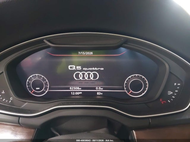 2019 Audi Q5 45 Premium მანქანა იყიდება აუქციონზე, vin: WA1BNAFY5K2134906, აუქციონის ნომერი: 45838043