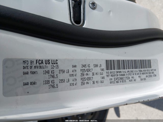 Продажа на аукционе авто 2016 Dodge Journey Se, vin: 3C4PDCAB0GT175334, номер лота: 45838125