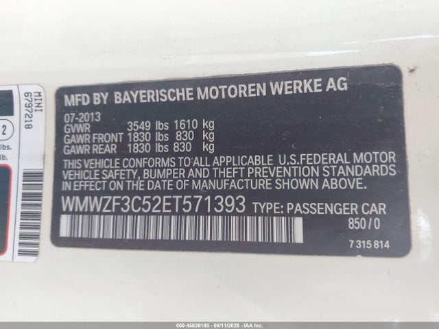 Продаж на аукціоні авто 2014 Mini Clubman Cooper, vin: WMWZF3C52ET571393, номер лоту: 45838188