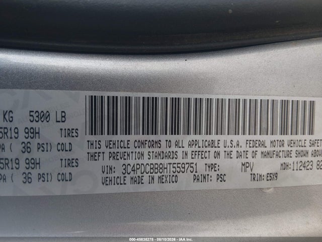 Dodge Journey Sxt 2017 3C4PDCBB8HT559751 Image 9