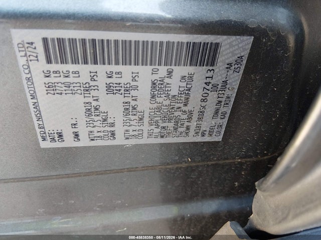 5N1BT3BB8SC807413 Nissan Rogue Sv Intelligent Awd