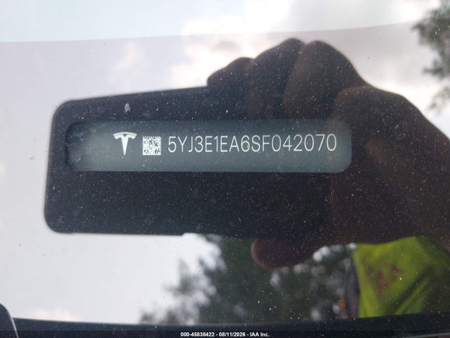 45838422 :رقم المزاد ، 5YJ3E1EA6SF042070 vin ، 2025 Tesla Model 3 Long Range Rear-wheel Drive/standard Rear-wheel Drive مزاد بيع