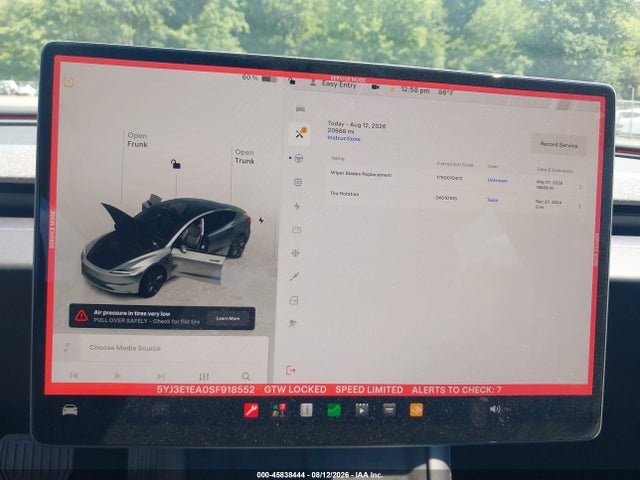 Продаж на аукціоні авто 2025 Tesla Model 3 Long Range Rear-wheel Drive/standard Rear-wheel Drive, vin: 5YJ3E1EA0SF918552, номер лоту: 45838444