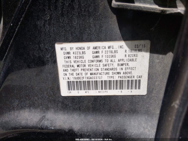 Aukcja sprzedaży 2016 Acura Ilx Premium Package/technology Plus Package, vin: 19UDE2F7XGA003707, numer aukcji: 45838561