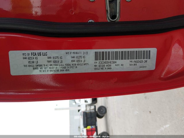 Dodge Charger Sxt Rwd 2019 2C3CDXBG5KH615604 Image 9