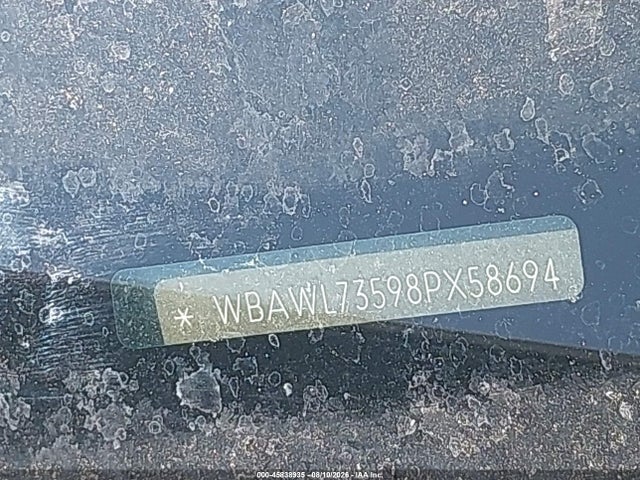 45838935 :رقم المزاد ، WBAWL73598PX58694 vin ، 2008 Bmw 335i مزاد بيع
