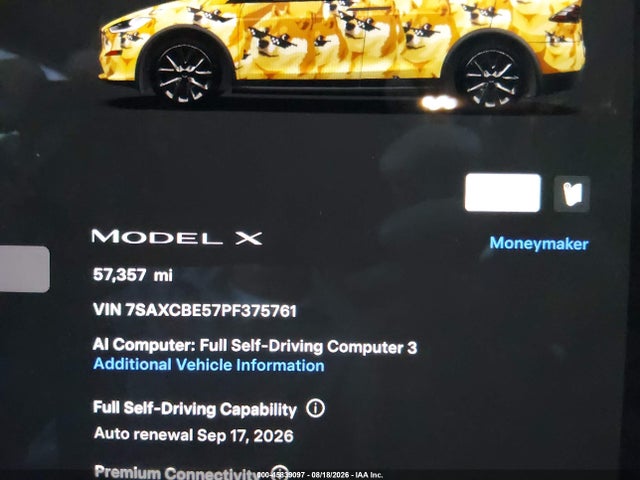 Tesla Model X Dual Motor All-wheel Drive/standard Range 2023 7SAXCBE57PF375761 Image 16