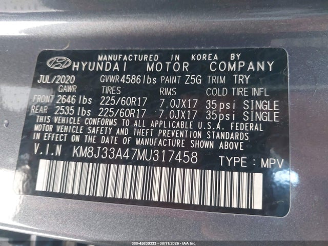 Hyundai Tucson Value 2021 KM8J33A47MU317458 Image 9