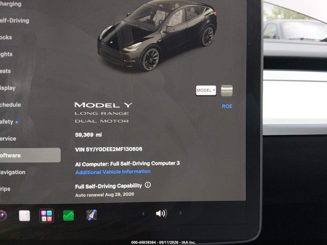 2021 Tesla Model Y Long Range Dual Motor All-wheel Drive მანქანა იყიდება აუქციონზე, vin: 5YJYGDEE2MF130606, აუქციონის ნომერი: 45839364