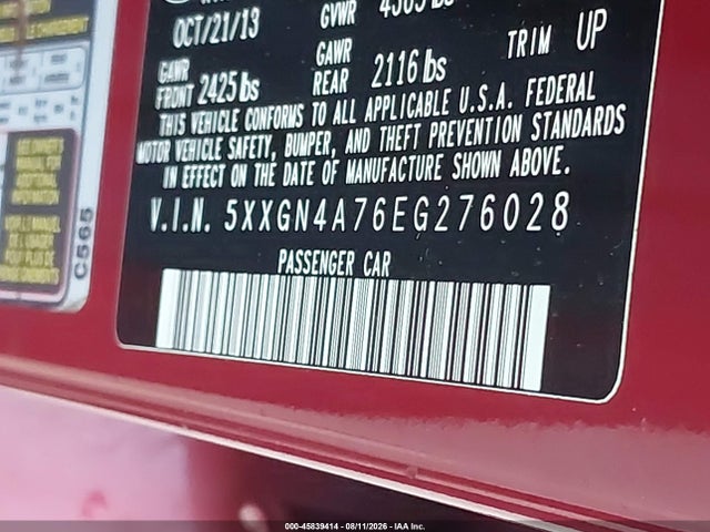 KIA OPTIMA EX 2014 5XXGN4A76EG276028 Image 9