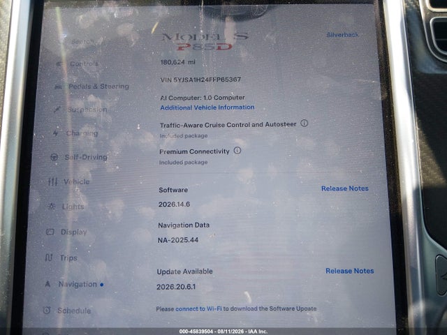Tesla Model S 70d/85d/p85d 2015 5YJSA1H24FFP65367 Image 18