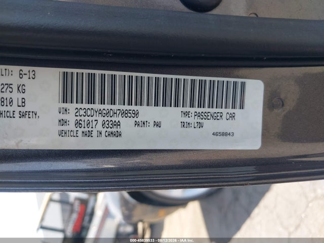 Продаж на аукціоні авто 2013 Dodge Challenger Sxt, vin: 2C3CDYAG0DH708590, номер лоту: 45839533