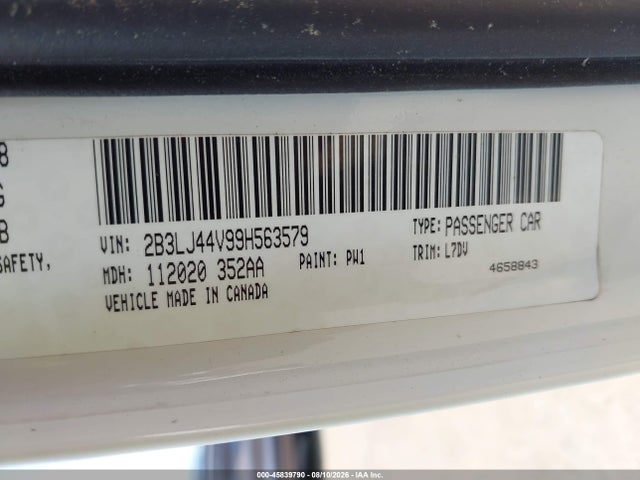 Aukcja sprzedaży 2009 Dodge Challenger Se, vin: 2B3LJ44V99H563579, numer aukcji: 45839790