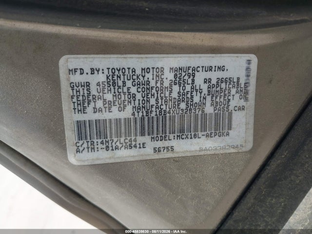 Продажа на аукционе авто 1999 Toyota Avalon Xls, vin: 4T1BF18B4XU328376, номер лота: 45839830
