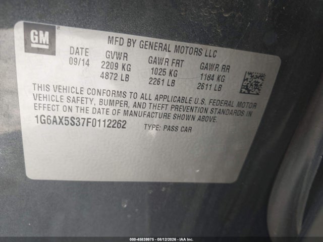 Cadillac CTS LUXURY 2015 1G6AX5S37F0112262 Image 9