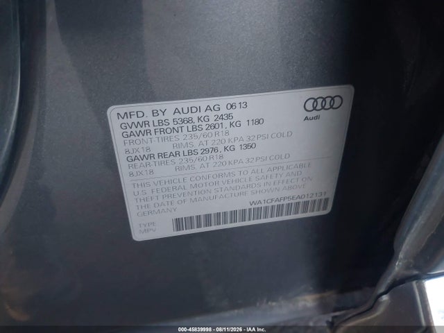Audi Q5 2.0t Premium 2014 WA1CFAFP5EA012131 Image 9