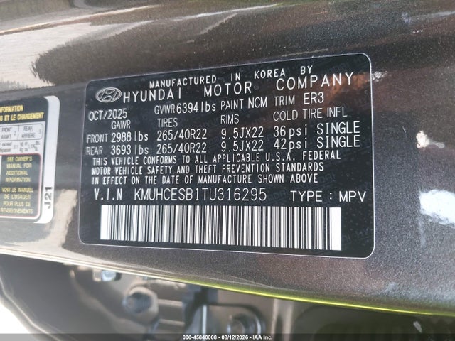 Продаж на аукціоні авто 2026 Genesis Gv80 2.5t Prestige Awd, vin: KMUHCESB1TU316295, номер лоту: 45840008
