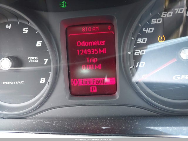45840014 :رقم المزاد ، 6G2ER57739L156077 vin ، 2009 Pontiac G8 مزاد بيع