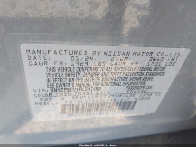 Nissan Kicks Sv Xtronic Cvt 2024 3N1CP5CV1RL517453 Image 9