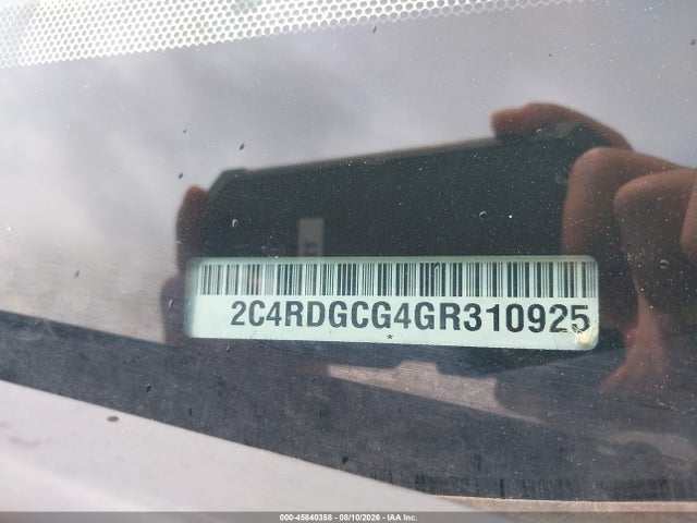 Продаж на аукціоні авто 2016 Dodge Grand Caravan Sxt, vin: 2C4RDGCG4GR310925, номер лоту: 45840358