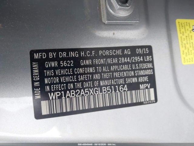 Porsche MACAN S 2016 WP1AB2A5XGLB51164 Image 9