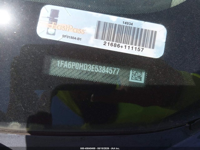 Aukcja sprzedaży 2014 Ford Fusion Se, vin: 1FA6P0HD3E5384577, numer aukcji: 45840469