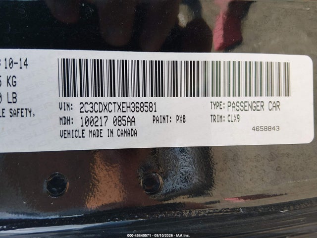 Продаж на аукціоні авто 2014 Dodge Charger R/t Plus, vin: 2C3CDXCTXEH368581, номер лоту: 45840571