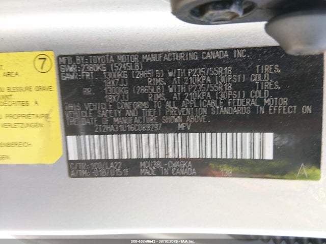 45840643 :رقم المزاد ، 2T2HA31U16C089297 vin ، 2006 Lexus Rx 330 مزاد بيع