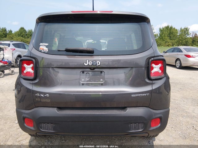 2017 Jeep Renegade Sport მანქანა იყიდება აუქციონზე, vin: ZACCJBAB4HPG48887, აუქციონის ნომერი: 45840645