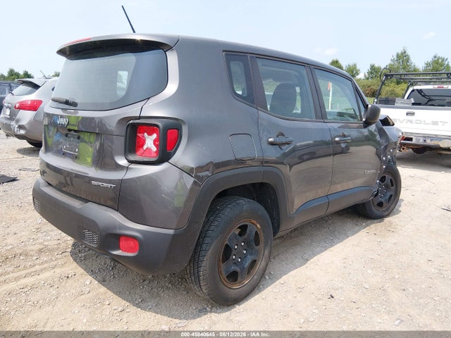 2017 Jeep Renegade Sport მანქანა იყიდება აუქციონზე, vin: ZACCJBAB4HPG48887, აუქციონის ნომერი: 45840645