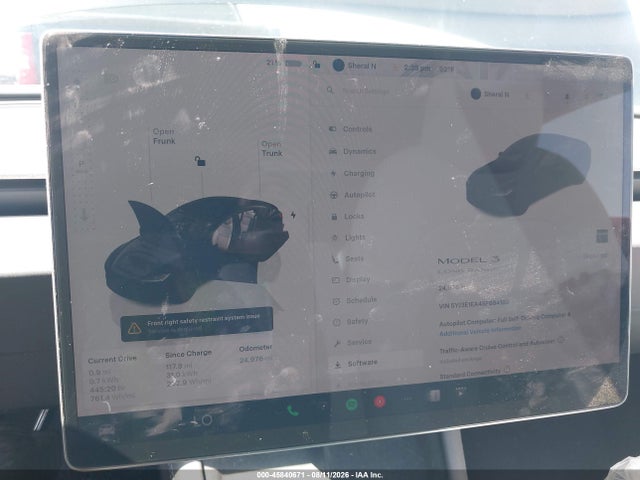 Продаж на аукціоні авто 2025 Tesla Model 3 Long Range Rear-wheel Drive/standard Rear-wheel Drive, vin: 5YJ3E1EA4SF884180, номер лоту: 45840671