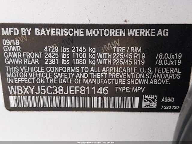 Продаж на аукціоні авто 2018 Bmw X2 Xdrive28i, vin: WBXYJ5C38JEF81146, номер лоту: 45840748