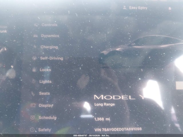 Aukcja sprzedaży 2026 Tesla Model Y Premium Rear-wheel Drive/rear-wheel Drive, vin: 7SAYGDED0TA691098, numer aukcji: 45840787