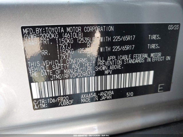 Toyota RAV4 LE 2023 JTMG1RFV0PD098310 Image 9