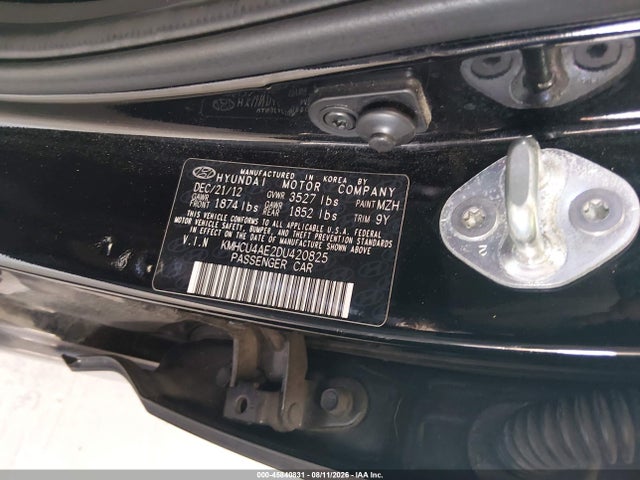 Продажа на аукционе авто 2013 Hyundai Accent Gls, vin: KMHCU4AE2DU420825, номер лота: 45840831