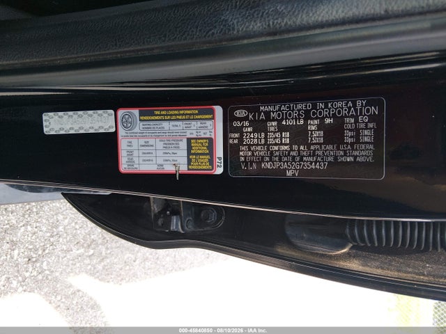 Aukcja sprzedaży 2016 Kia Soul +, vin: KNDJP3A52G7354437, numer aukcji: 45840850